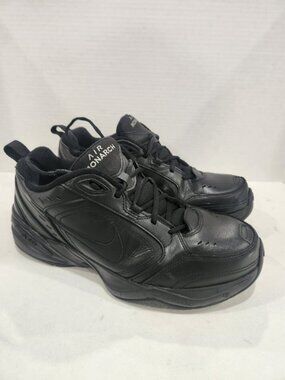Nike Air Monarch IV 4E Mens 12 Black Leather Wide Training Shoes 416355-001